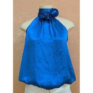 Vintage bright blue blouse